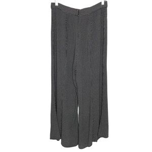 Free People Black and White Wide Leg Pants